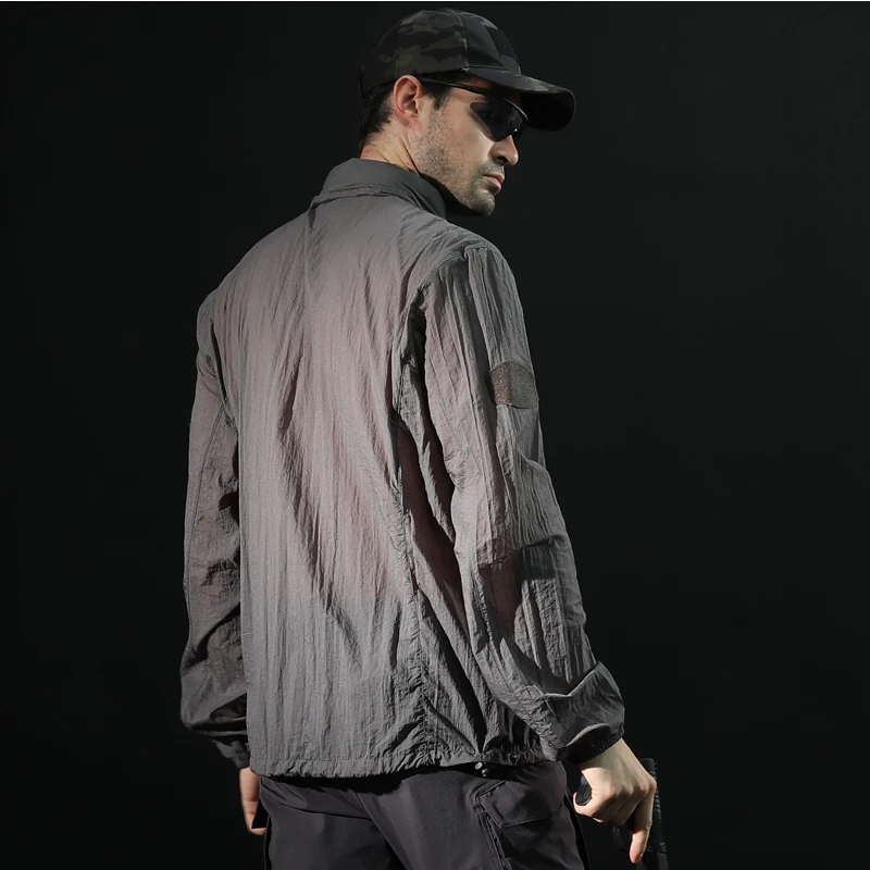 SOLDIER summer thin skin Men's Quick Dry Hiking Jacket Waterproof Sun UV Protection Coats Outdoor Sports Fishing Skin Jackets