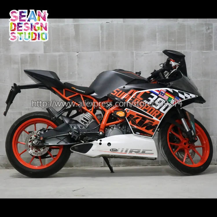 Для KTM RC390 RC200 2014 2017 Гоночный комплект мотоцикл мото наклейка стикер