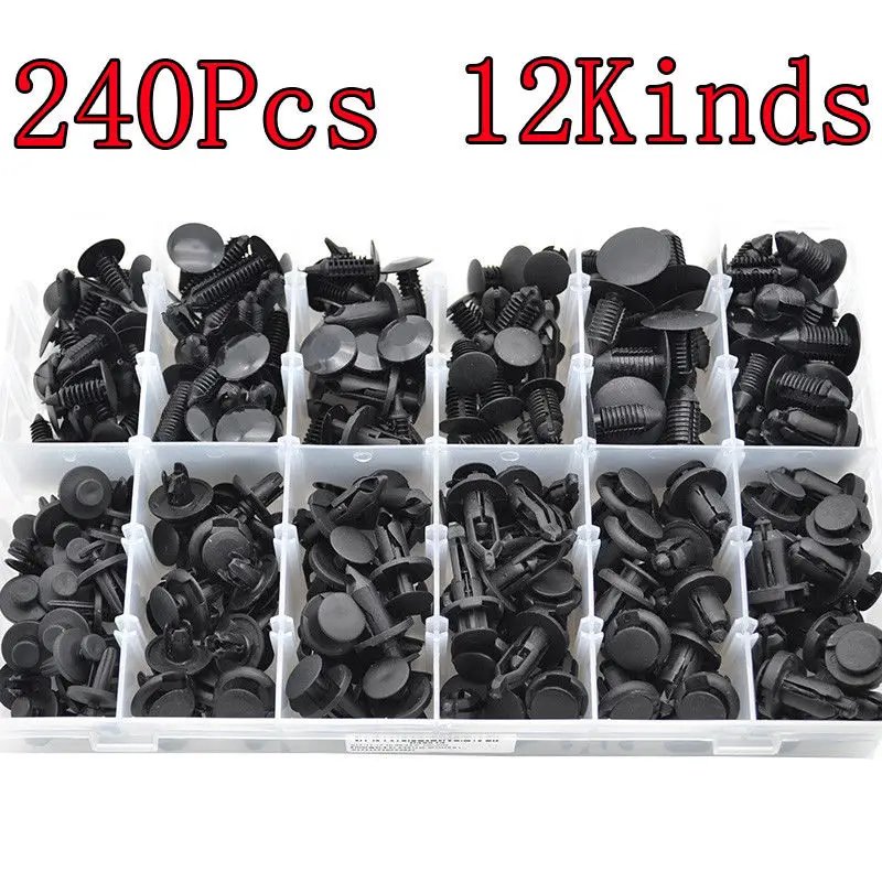 

BBQ@FUKA New Car Accessories 240 PCS Car Body Retainer Trim Panel Retainer Clips Rivet Fastener Fit for Universe Car Model
