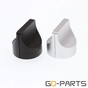 Вращаемая Кнопка потенциометра громкости-кнопка для CD DVD динамика, серебристо-черная однотонная алюминиевая кнопка для усилителя гитары, кабинета, аудиосистемы для автомобиля, 28 х28 мм