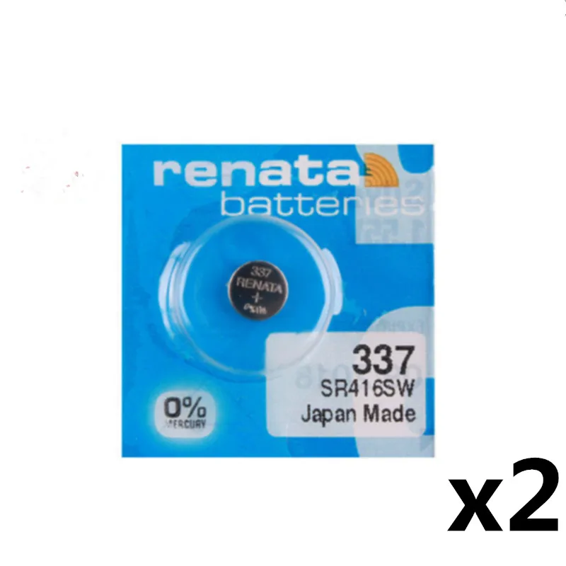 2 шт./лот Renata Swiss Battery 337 SR416SW 1 55 V для часов Серебряный RENATA батарейки бесплатная