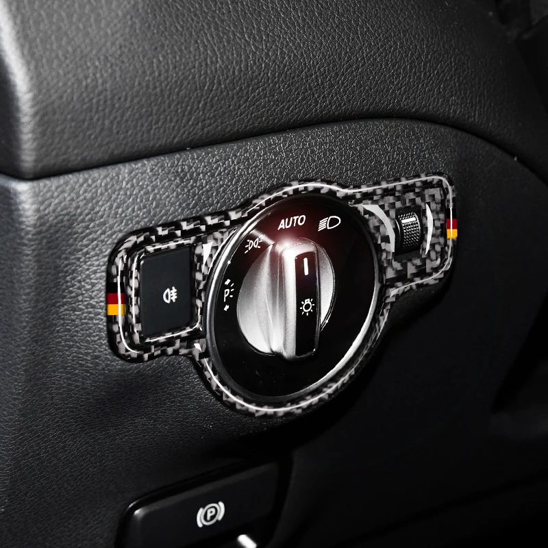 For Mercedes Benz A B C E G Class CLA GLA GLE GLK Car Interior Headlamp Switch Sticker Trim Refit Frame Decor Cover | Автомобили и