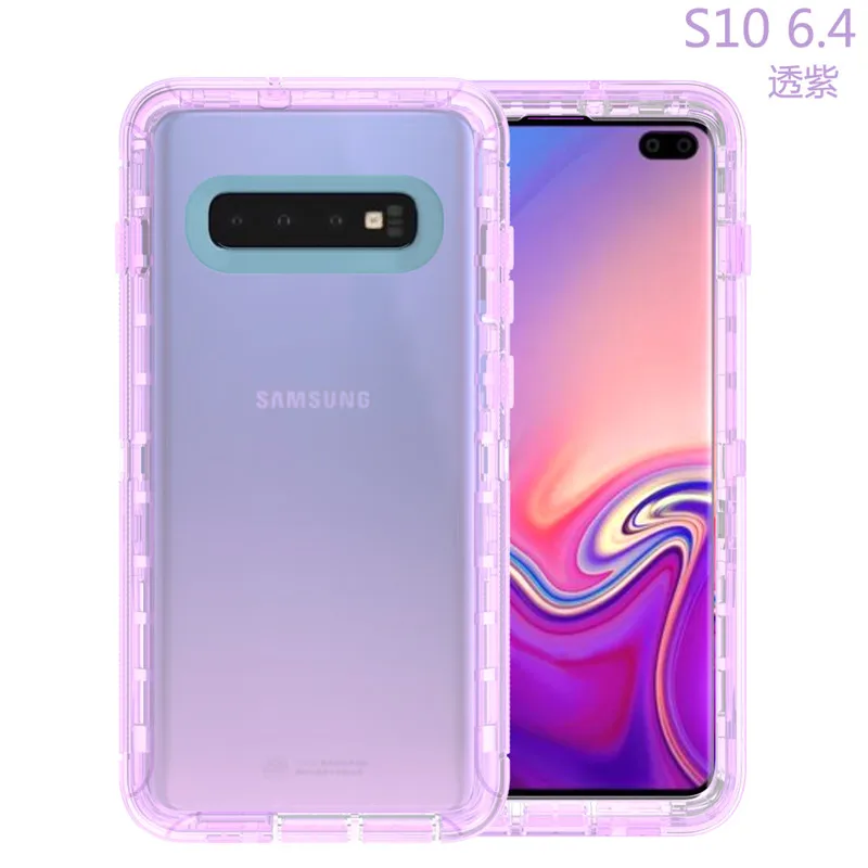 Передняя и задняя 360 Защитная Прозрачная крышка для samsung s7edge s8 s9 s10 Plus s10lite note8 note9 Кристальный Чехол для мобильного телефона