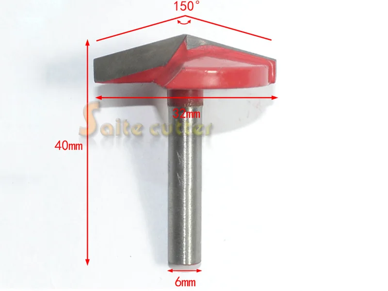 

2Pcs 6*32*150 Degree V Shape Woodworking Milling Cutters, CNC Router Bits, Wood Tools on 3D Carving Cutting Machine
