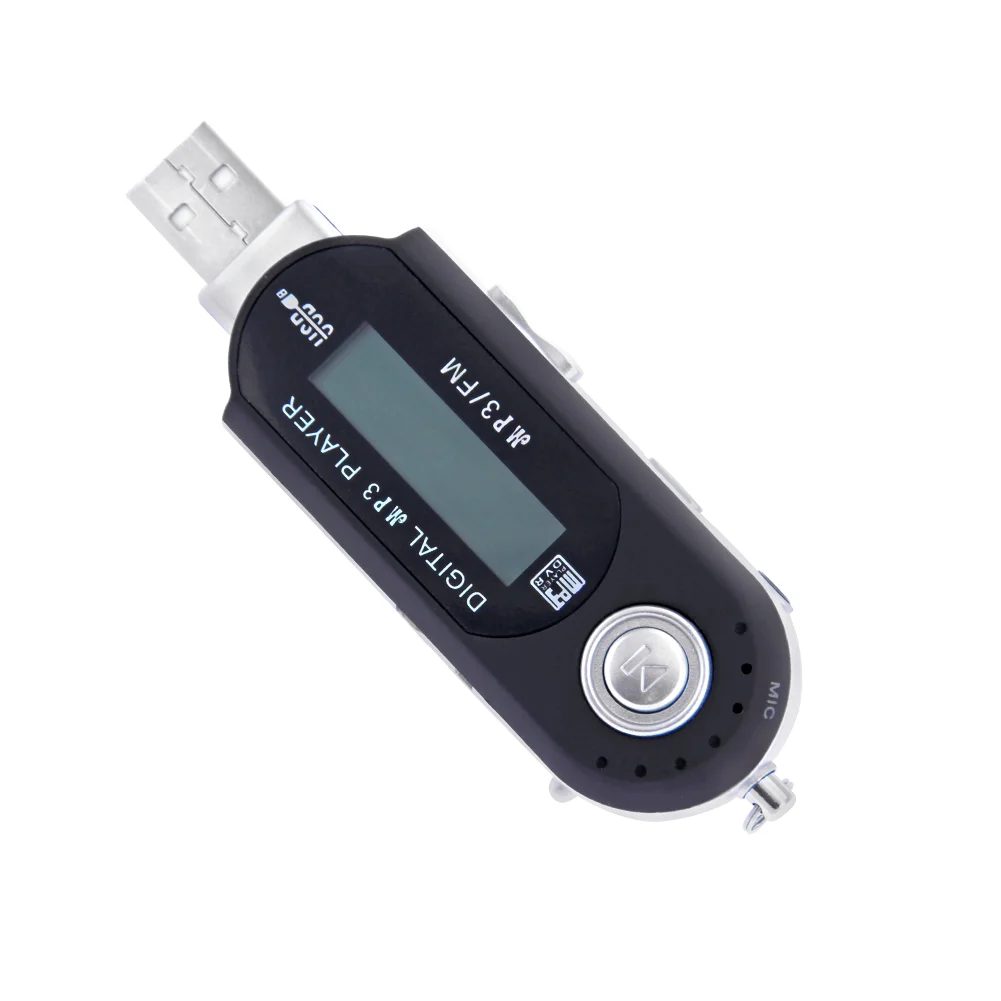Черный Портативный мини USB флеш-плеер Walkman, MP3 плеер с ЖК-экраном, поддержка флеш-памяти 32 Гб, слот для карт TF/SD, цифровые MP3 музыкальные плееры - Цвет: Черный