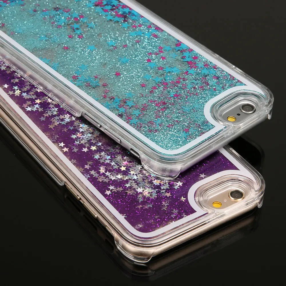 ColorFULL Glitter case for iphone X Luxury Bling accessories Stars Liquid Quickstand Hard iPhoneX SE 6s 5 8 Cute |