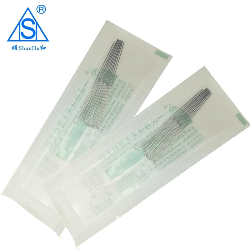 Иглы для иглоукалывания одноразовые стерильные посеребренные 100