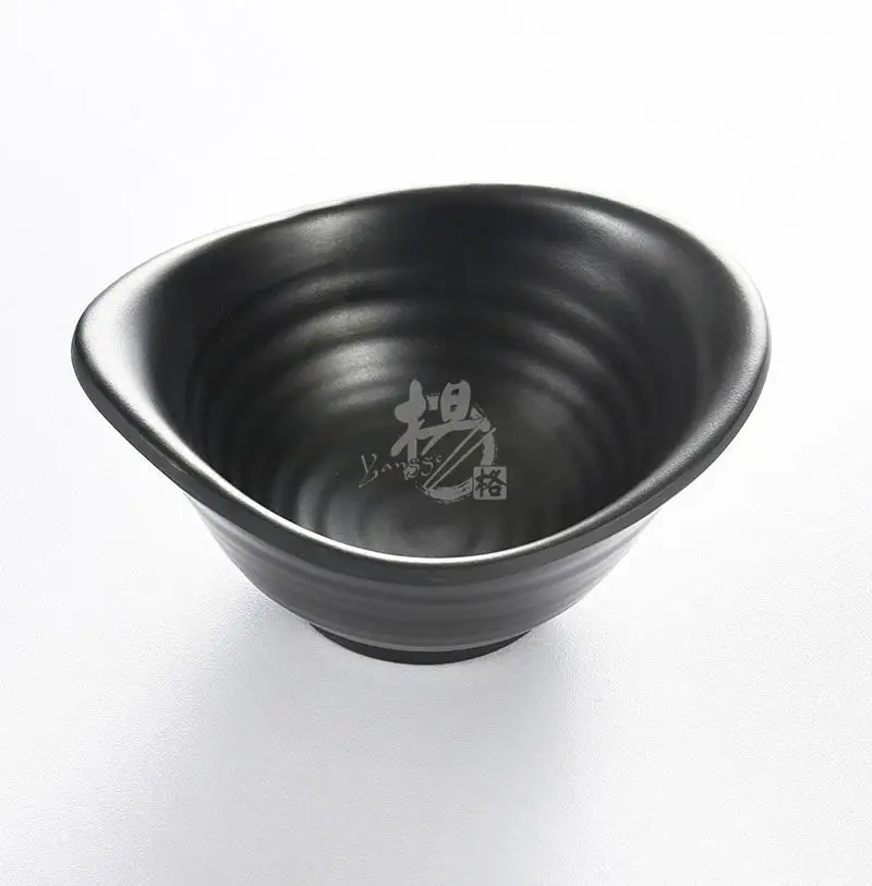 Японский пластик черный матовый меламин лапша рисовая рамен porringer Миска Наборы