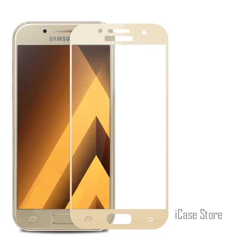 Gold Протектор экрана из закаленного стекла для samsung Galaxy A5 Glas sklo пленка для samsung SM A520F A520S A520D A520M A520Y - Цвет: Gold
