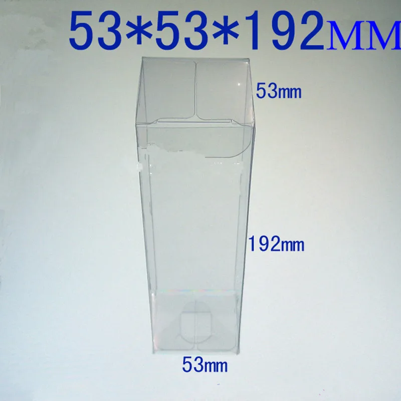 

Бесплатная доставка, 100 шт., прозрачная пластиковая коробка/коробка из ПВХ размером 5,3*5,3*19,2 см для демонстрации еды, игрушек, моделей автомоб...