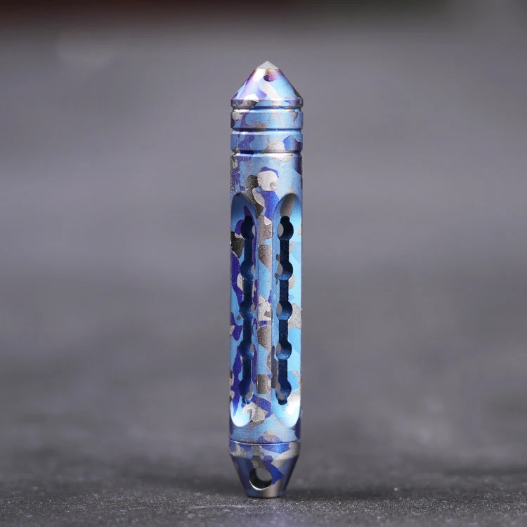 navy blue EDC титановый нож из титанового сплава бусины с Тритием газовые трубки Вольфрамовая стальная головка кулон Paracord украшения EDC многофункциональные инструменты - Цвет: navy blue