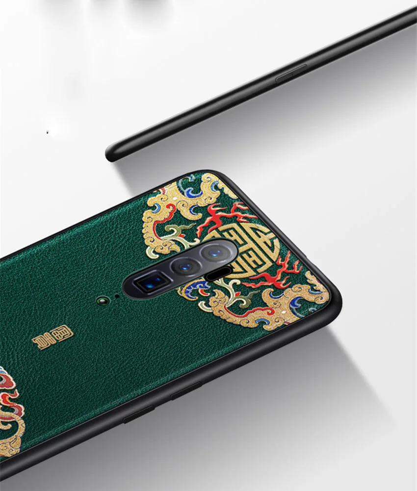 Тисненая кожа задняя крышка для OPPO Reno 10x Zoom OPPO Reno чехол специальный китайский стиль чехол для телефона s Aixuan
