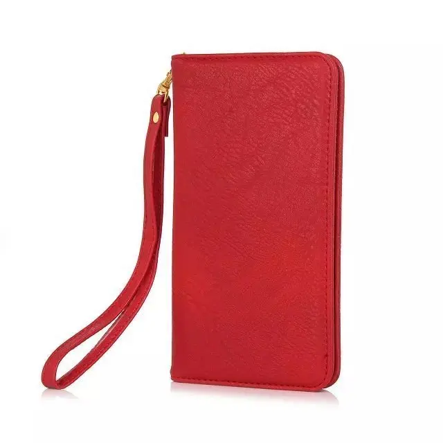 Bestoffer2U из искусственной кожи чехол для iPhone 4, 5, SE, 5S, 6, 6 S, 7 Plus, 5,5 дюймов, ниже, для мужчин, женщин, девушек, магнитная винтажная сумка с кармашками, сумки для слотов - Цвет: Красный
