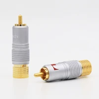 8 pcs nakamichi 24k glod plated rca plug audio cable connector
