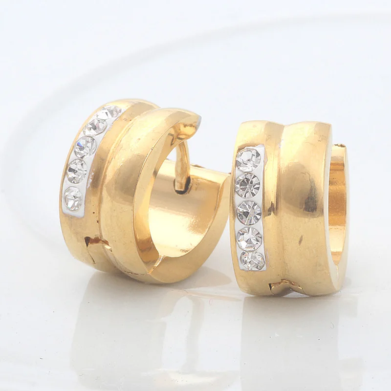 Элегантные серьги из нержавеющей стали 316L Золотые для женщин|earrings for women|gold