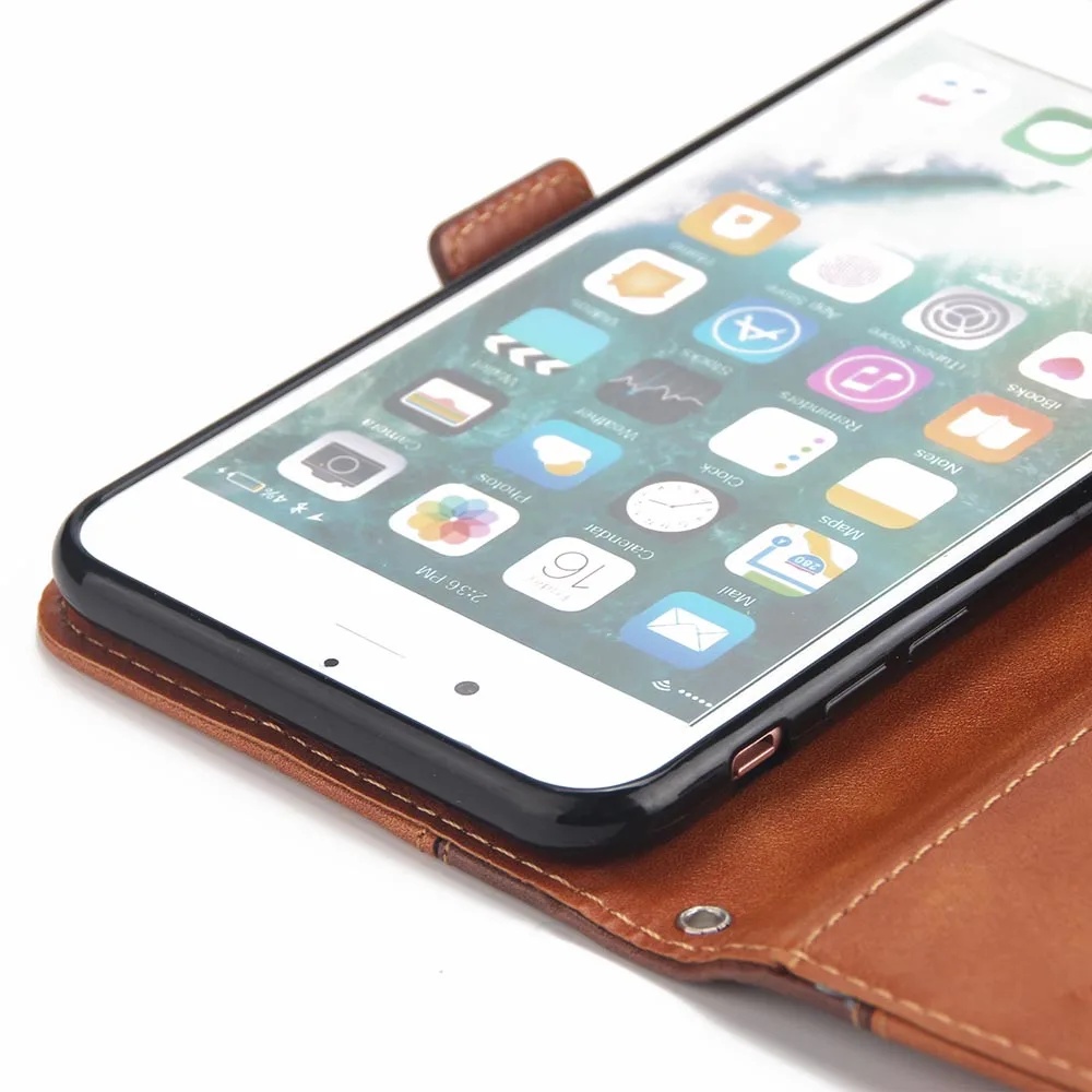 DR. чехол Ретро кожаный бумажник для Iphone 8 7 6s Plus флип-держатель карты Чехол 6 5s SE XS Max