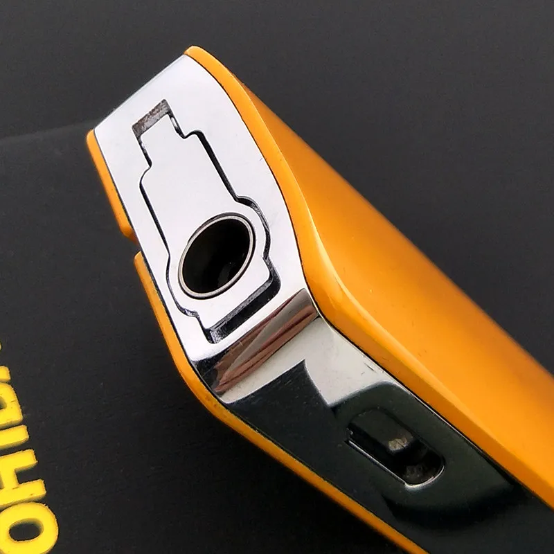 COHIBA желтая Классическая Зажигалка для сигар 3 факела ветрозащитная зажигалка