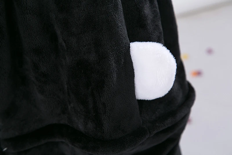 Детская Пижама комбинезон в виде панды черно белая с мультяшным животным одежда