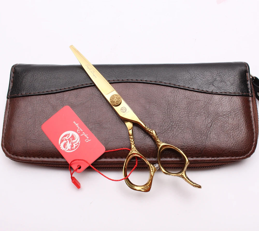 6 inch 17.5cm Professional 440C Gold Color Cutting Scissors Thinning Shears Hairdressing Hair | Красота и здоровье