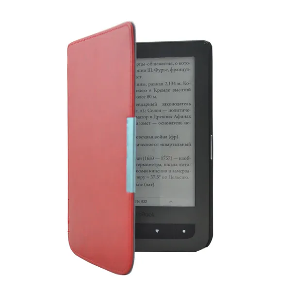 PB624 FM RD Чехол из искусственной кожи для pocketbook 641 aqua 2 для pocketbook aqua ereader+ Бесплатный подарок - Цвет: PB624 FM RD