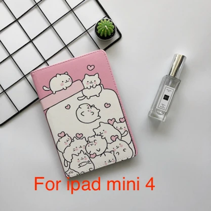 Kawayi подарок на год кота чехол Обложка для ipad 9,7 Pro air2 Мягкая обложка для ipad Air1 Чехол ipad mini 1/2/3/4, ipad Стенд - Цвет: For ipad mini 4