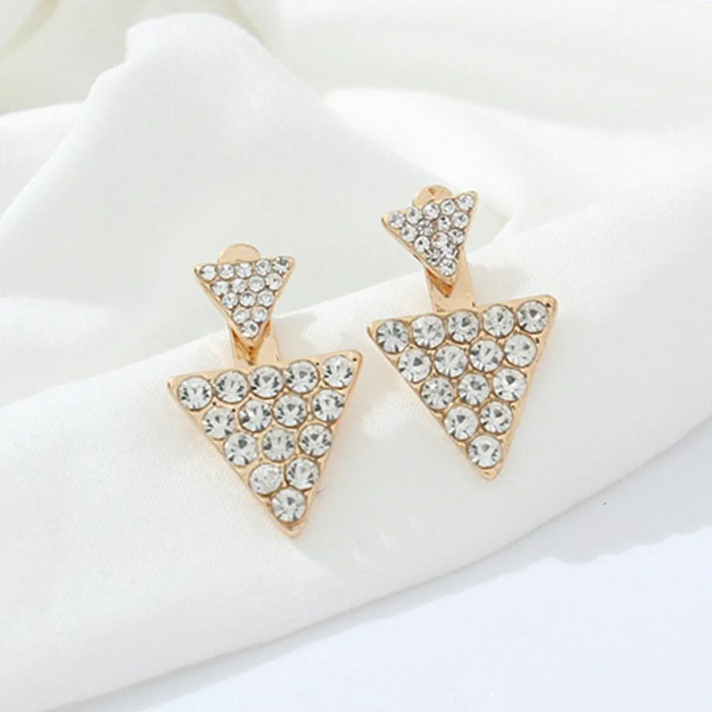 2016 New Women's Fashion Earrings Rhinestone Resin Sweet Metal with Gems Ear Stud For Women Girls | Украшения и аксессуары