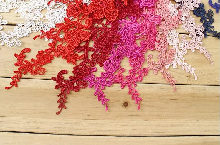 4 шт./2 пары аппликация для свадебного платья 33 х10 см|flower lace|sewing lacelace applique trim |