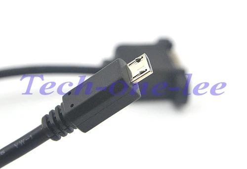 Удлинительный кабель USB Type-B гнездо-Micro 5Pin штекер USB-b F крепление на панель разъем