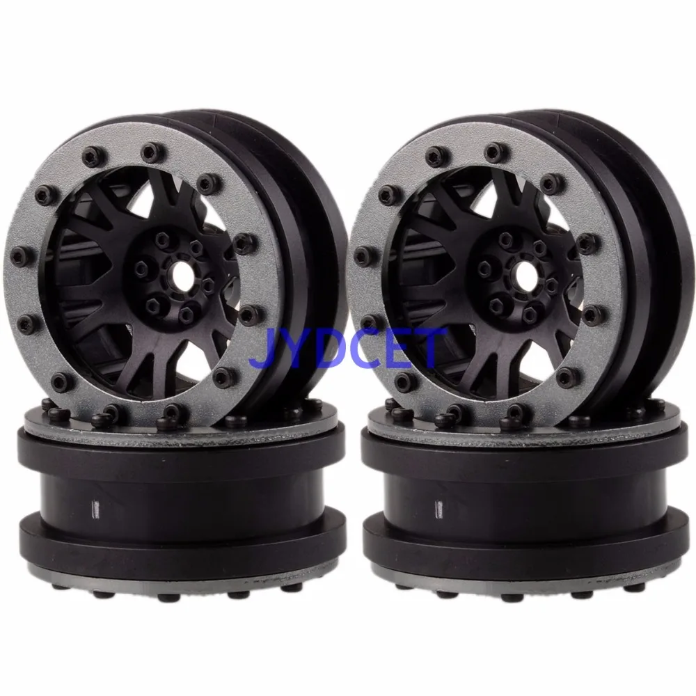 

4pcs 1.9" Nylon Wheel Rim & Aluminum Beadlock For RC 1/10 Rock Crawler TRX4 SCX10