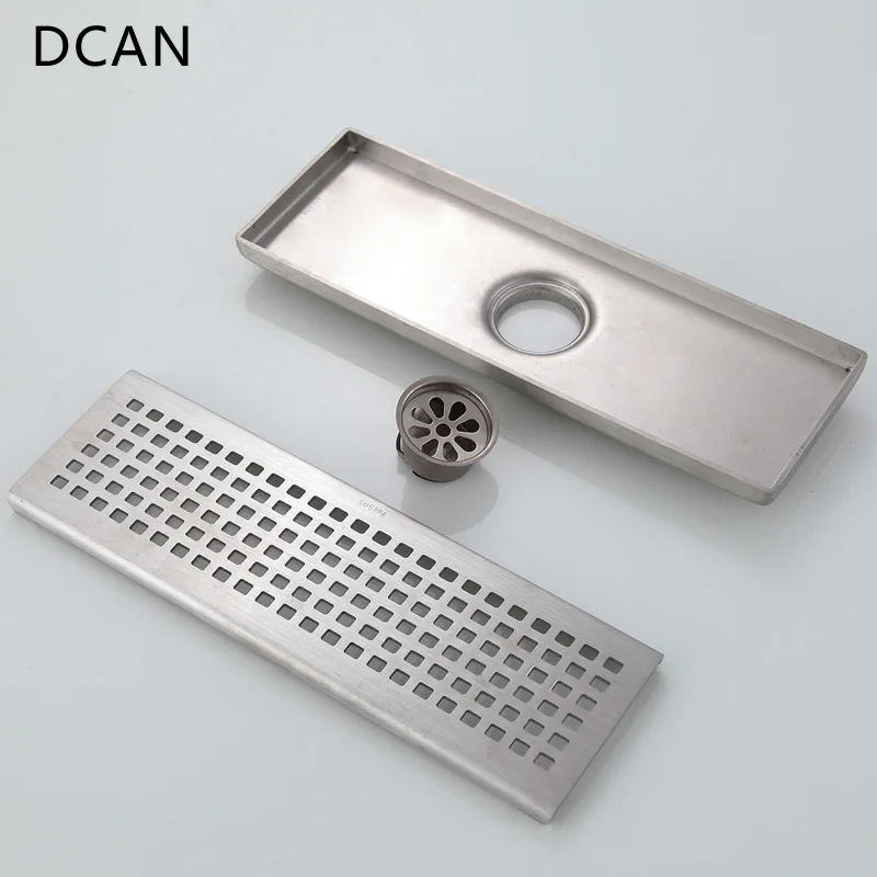DCAN сливные фильтры напольная Сливная крышка дуршлаг 10*30 см душ отходов Слив SUS304 ванная комната слив Нержавеющая сталь напольные стоки