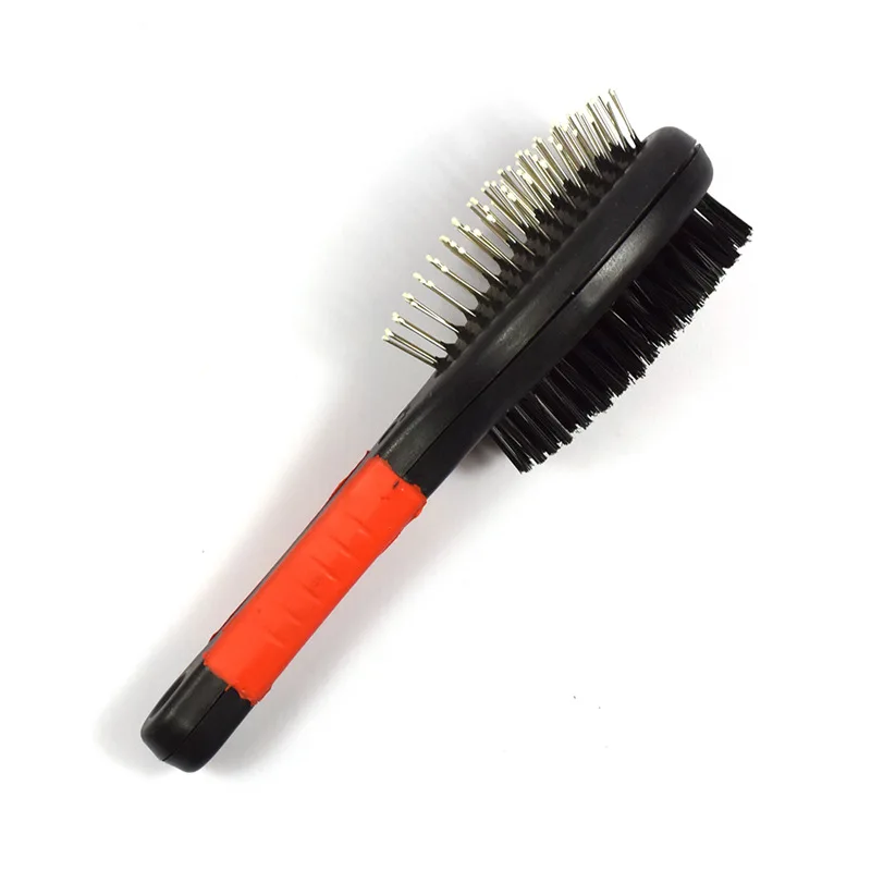 S/L Двухсторонняя щетка для собак многофункциональная удобная ручка для домашних животных мех волос инструмент для груминга и ухода за питомцем Ванна Массажная щетка для собак кошек