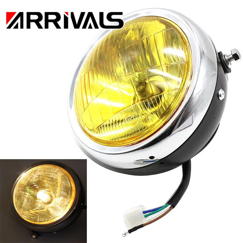Motorcycle Retro Metal Front Headlight Lamp Kit Fits For CG125 GN125 Harley Cafe Racer Honda |