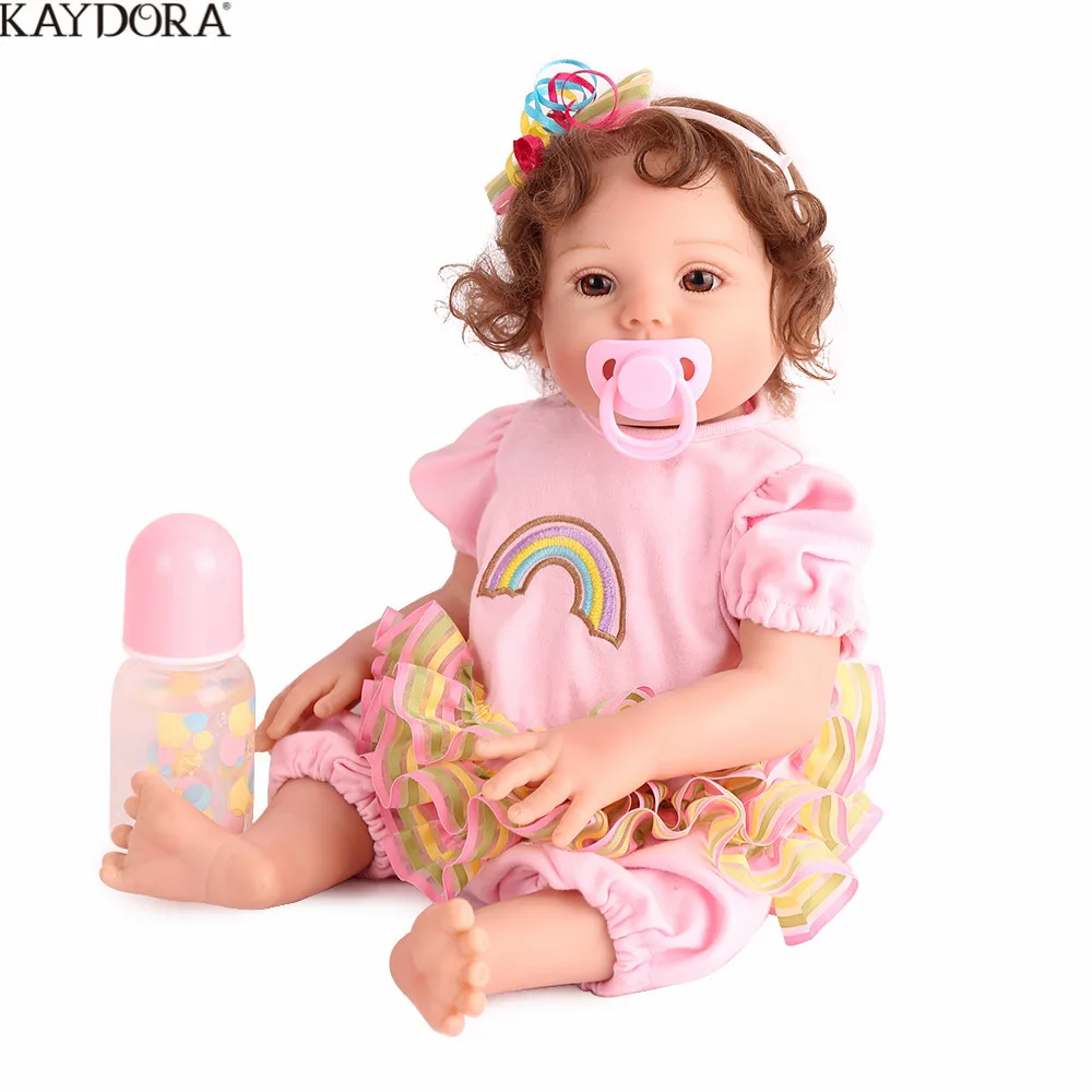 KAYDORA 17 дюймов полностью силиконовая кукла для новорожденных Реалистичная