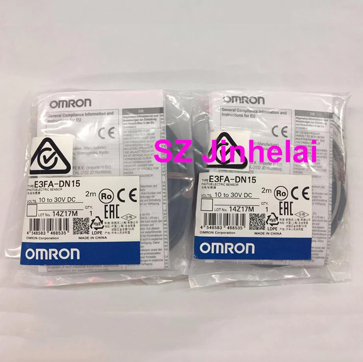 Подлинный оригинальный фотоэлектрический переключатель E3FA DN15 OMRON 2 м 10 30 В