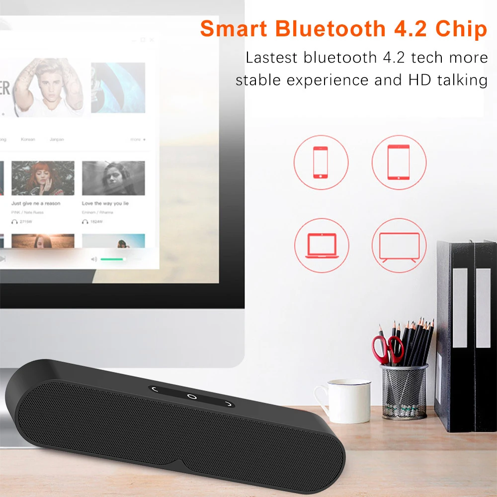 CBAOOO F1 Plus Bluetooth динамик Портативный беспроводной компьютерный динамик звуковая система 3D стерео бас Открытый громкий динамик для TF, AUX