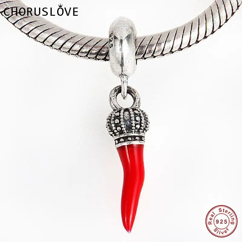 Choruslove хит продаж 100% Стерлинговое Серебро 925 пробы красный перец чили подвески с