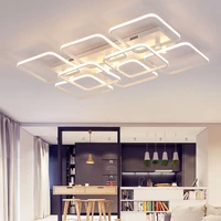 creative frame aluminum acrylic led ceiling lights living room bedroom study office ceiling lamp rc adjustable lighting fixture