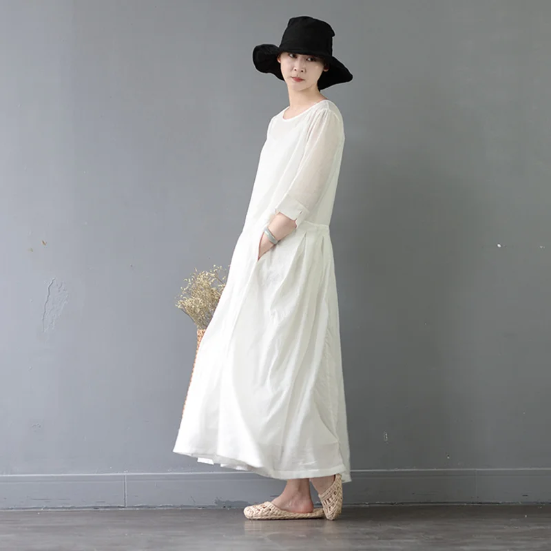 SCUWLINEN 2019 женские весенние летние платья однотонные с коротким рукавом Свободные