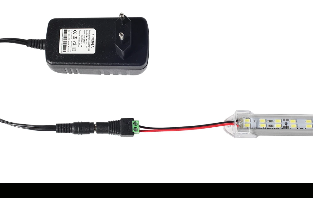 DC12V 5730 светильник для шкафа, Кухонный Светильник СВЕТОДИОДНЫЙ барный светильник, двухрядный светодиодный ламповый светильник с корпусом+ крышка из поликарбоната, 5 шт./лот