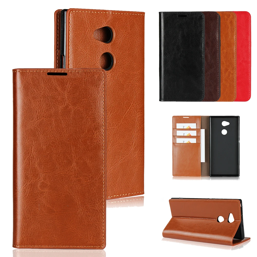 Ультратонкие чехлы из натуральной кожи для Sony Xperia XA XA1 XA2 XA3 Ultra Z5 Plus XZ5 XZ XZS XZ1 XZ4 XZ3 XZ2