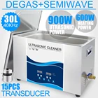 Ультразвуковой очиститель 30 л 900 Вт из нержавеющей стали с функциями ванна, подогрев энергии, дегазация, 40 кГц, промышленное оборудование, моторная плата, лабораторная