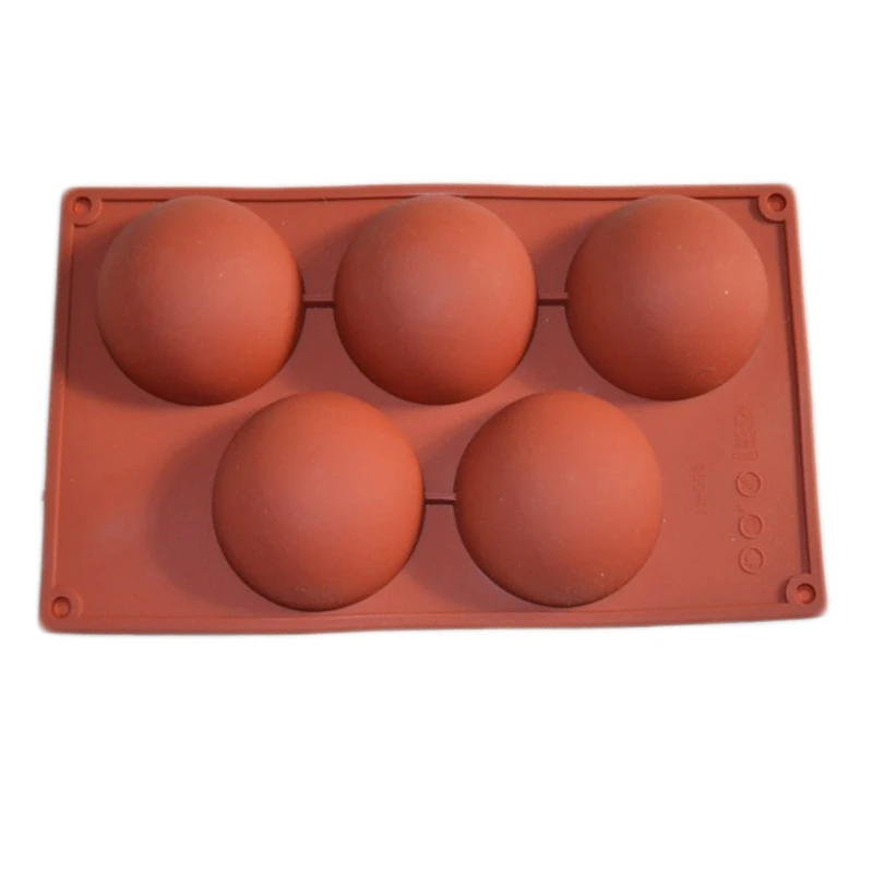 Высокое качество Еда Класс 5 полусфера полу круглая силиконовая форма для
