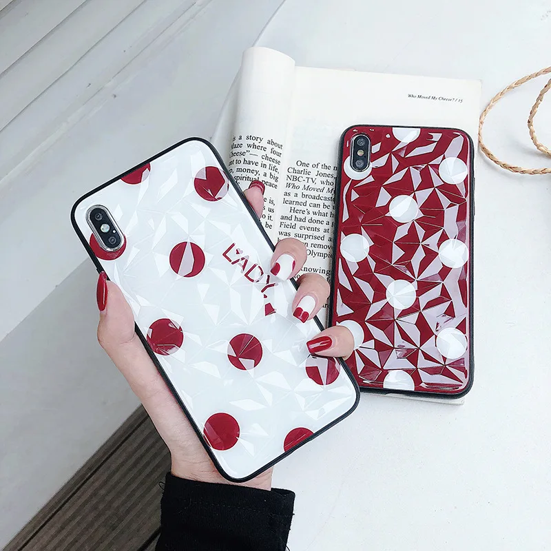 Для iphone 6 S 7 8 Plus чехол с волнистой точкой Геометрическая простая Переливающаяся в
