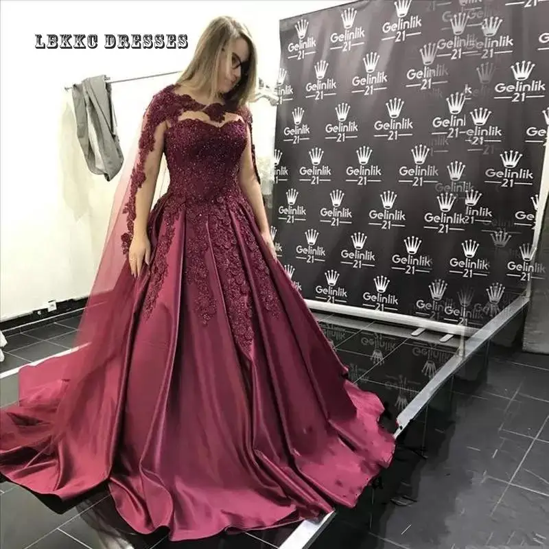 Vestidos De Fiesta Noche Роскошные бордовые атласные вечерние платья Длинные винтажные