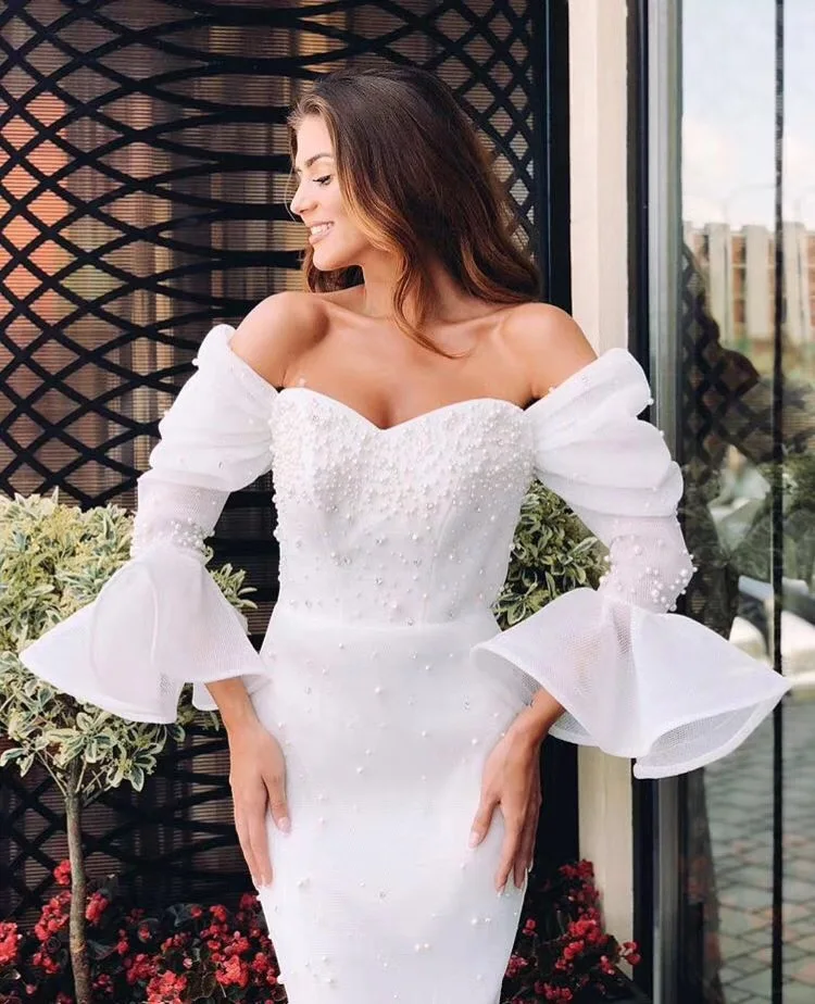 Новейшее роскошное сексуальное с открытыми плечами Бисероплетение черное белое