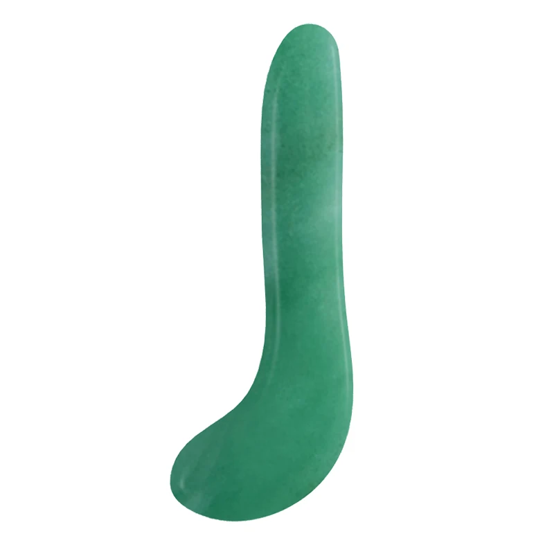Прямая Jade Gua Sha массажер для лица Guasha натуральный зеленый нефрит соскабливающая доска Jade Guasha массажный инструмент Gua Sha камень