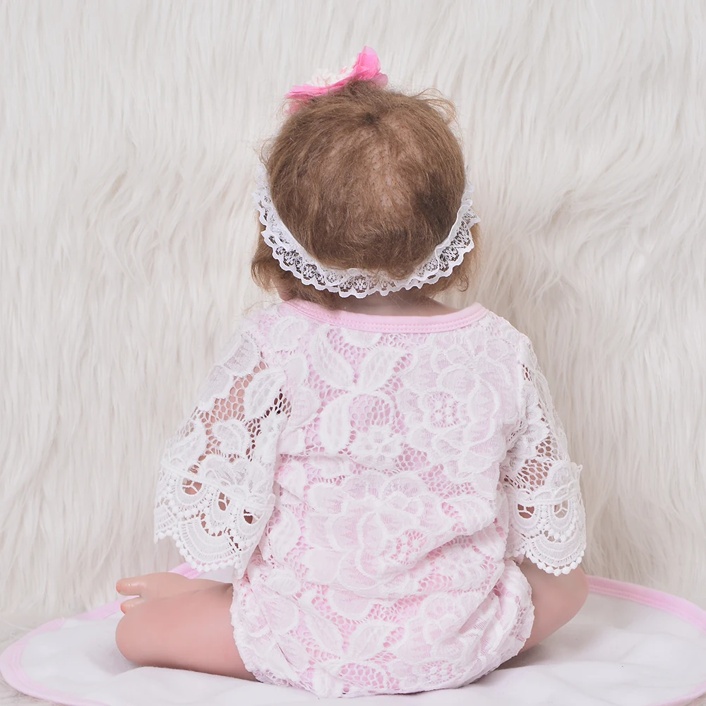Boneca bebes reborn menina настоящая силиконовая кукла для маленьких девочек 23 "57 см