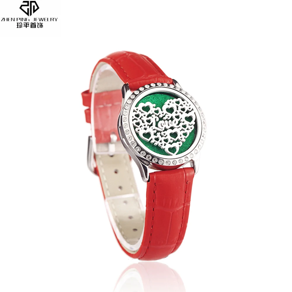 С кристаллом в форме сердца диффузор эфирного масла браслет для женщин из