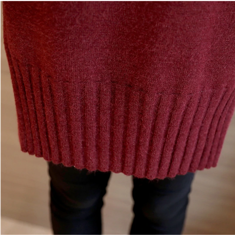PZLCXH For Women Sweater Knitted Cotton High Street Fashionable Female Solid Overstating Separation Winter Pullover ZL0850 | Женская