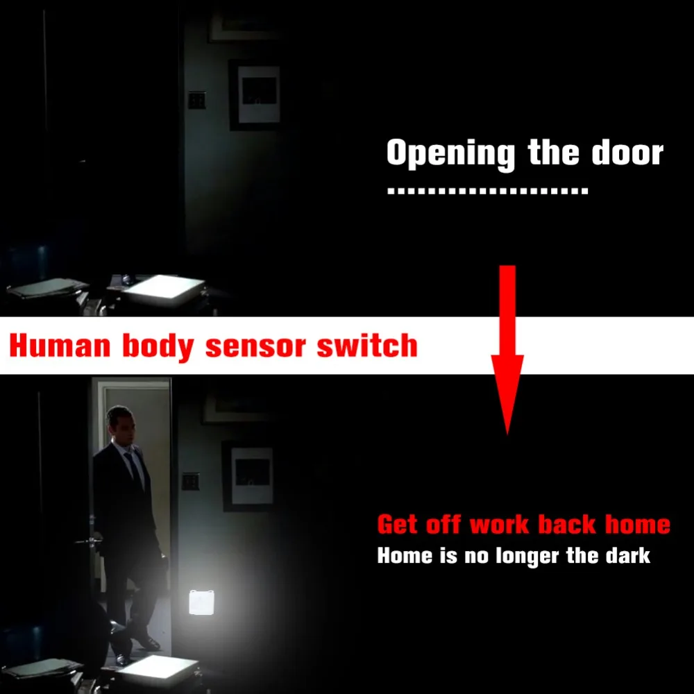 Движения PIR сенсор светодиодный ночник зондирования Белый Лампа для Туалет